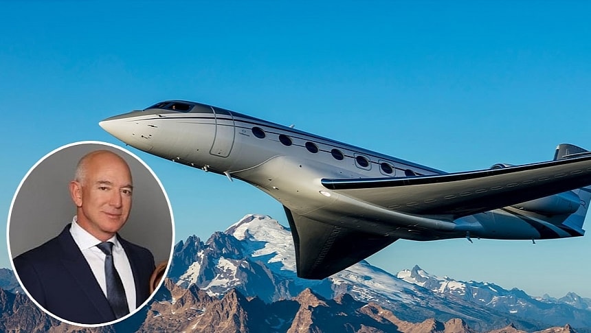 Jeff Bezos owns 2 Gulfstream G650ERs and one smaller private jet