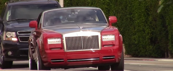 Jennifer Lopez and Ben Affleck in Her Rolls-Royce Phantom Drophead Coupe