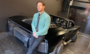 Jensen Ackles Trades in Baby for the Batmobile… Just for a Picture