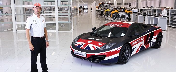 Jenson Button and McLaren 12C in 2013