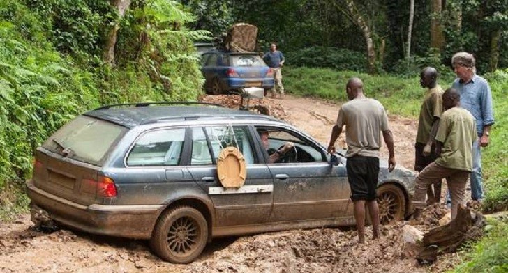 Jeremy Clarkson in Mud in Africa
