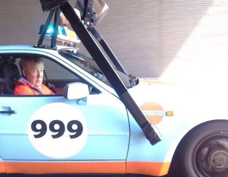 Jeremy Clarkson Spotted Driving a Porsche Ambulance