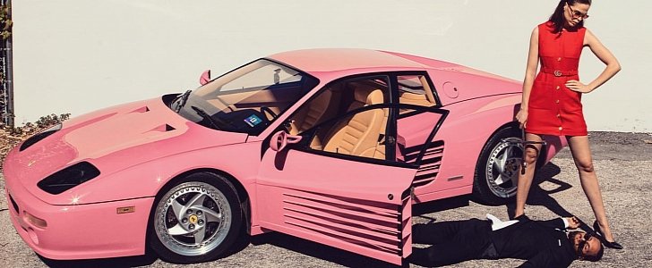 pink ferrari cars