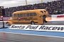 Jet-Powered School Bus Races Down Santa Pod, Makes a Lot of Heat