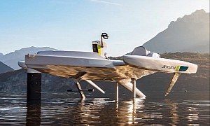 JetCycle's New Electric Pedal-Powered Flying Boat Makes Foil-Cycling Easier Than Ever