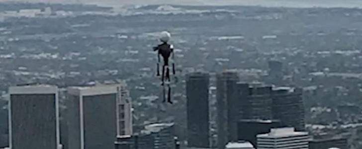 Human-sized balloon that might have started the Jetpack Guy mysterious sightings at LAX