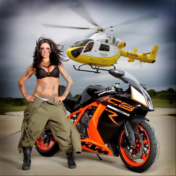 Jodie Marsh Motorcycles And Helicopters In 2012 Calendar Photoshoot Autoevolution 7645