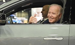 Joe Biden Gets the "What Do You Do for a Living?" Question While Driving a 2023 Cadillac