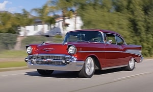 Jay Leno Drives Gorgeous 1957 Chevy Bel Air Restomod, It Belongs to Self-Made Billionaire