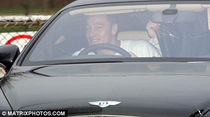John Terry in his Bentley