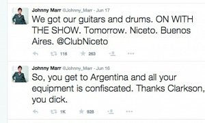 Johnny Marr Thanks Jeremy Clarkson for Getting His Touring Equipment Confiscated in Argentina