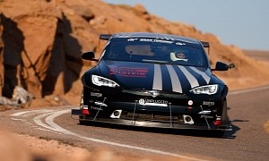 Join Randy Pobst on His 6:57 Winning Run at Pikes Peak in the Model S Plaid