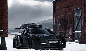 Jon Olsson's Audi R8 Monster Crawling On the Snow
