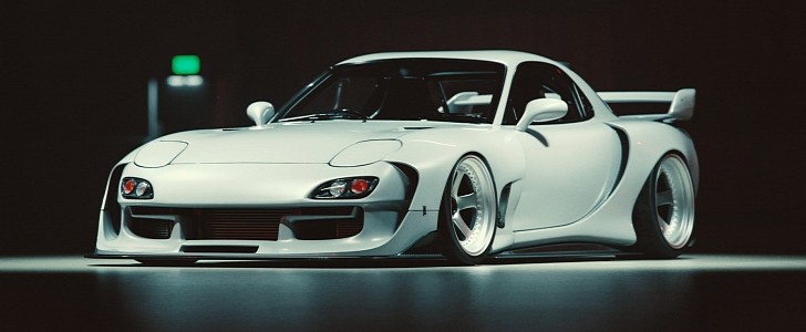 Widebody kit Mazda RX-7 FD3S rendering to reality