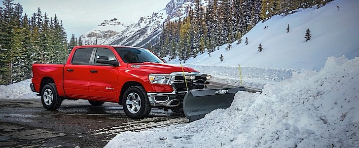 Ram 1500 with a snowplow