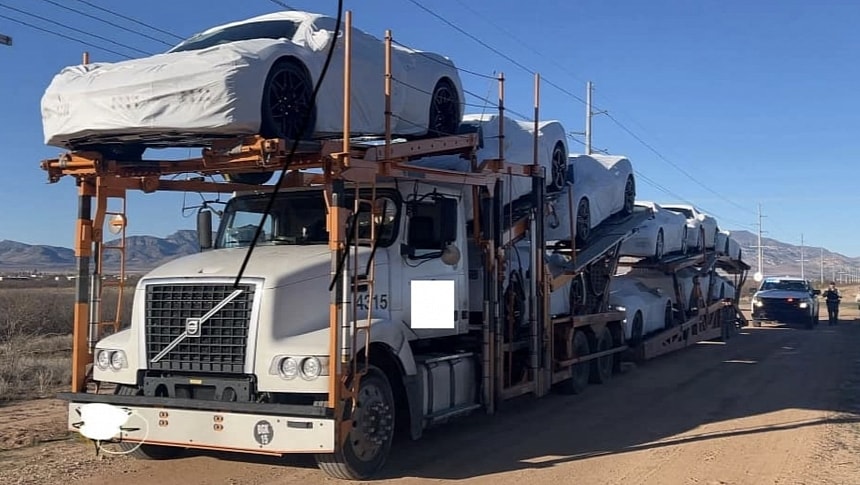 Truck with 10 brand-new Chevy Corvettes was stolen by former and future prisoner