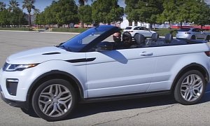Just Two Men Driving an Evoque Convertible, Arguing It's Like the Classic SUVs
