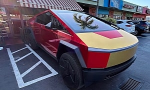 Just When You Think You've Seen It All, Here Comes Iron Man's Tesla Cybertruck