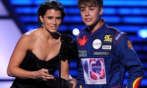 Justin Bieber Puts Racing Suit On, Joins Danica Patrick On Stage at ESPY Awards