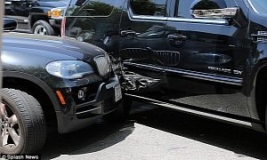 Justin Bieber's Escalade Was Involved in a Car Crash: Paparazzi Chase