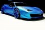 Justin Bieber’s Ferrari 458 Turns Frozen Blue