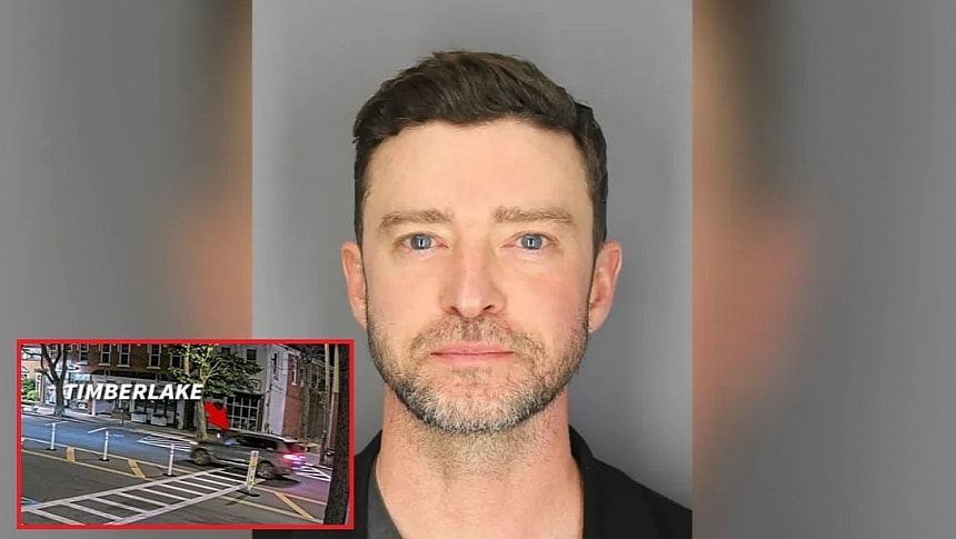 Justin Timberlake's mugshot from his June 2024 DWI arrest