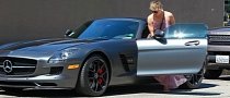 Kaley Cuoco Spotted Driving a Mercedes SLS AMG Roadster: Too Rich for the Range Rover Now?