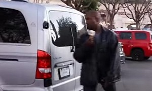 Kanye West Debuts New One-of-One Mercedes-Benz Minivan on Ice Cream Run