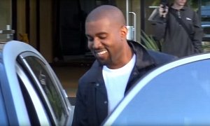 Kanye West's Maybach Refuses to Start, the Smirk on His Face Briefly Disappears