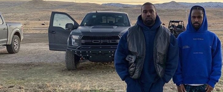 Kanye West has sold most of the fleet of Ford trucks he's used at his Wyoming Monster Lake Ranch