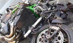 Kawasaki Ninja H2 Looks Really Bad after Crashing