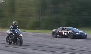 Kawasaki Ninja H2 Smokes Bugatti Veyron 16.4 "Dutchbugs"