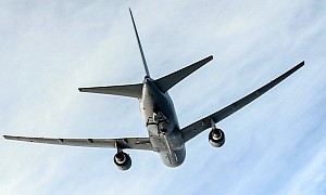 KC-46 Pegasus Extends Refueling Boom in First Mission Over the North Atlantic