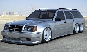 Keep Your Six-Wheel Drive G-Wagens and Sign Us Up for This Digital AMG W124 6x6 Instead