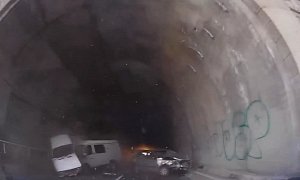 Keeping Your Lane Is Always Important, Even More So Inside a Tunnel