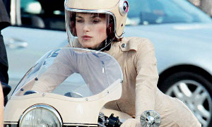 Keira Knightley Rides a Classic Ducati for Chanel
