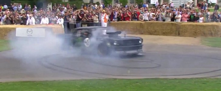en Block Leads the Drift Offensive at Goodwood 2015 in His 850 HP Hoonicorn Mustang