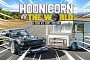 Ken Block's 1400 HP Hoonicorn Mustang Plays Drag Racing Games With 400 HP Van