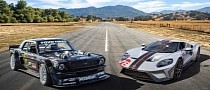 Ken Block's Hoonicorn Turns On Its Own Family Racing a Ford GT Carbon Edition