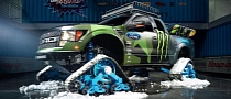 Ken Block's New Gymkhana Toy Is a Ford Raptor on Tracks