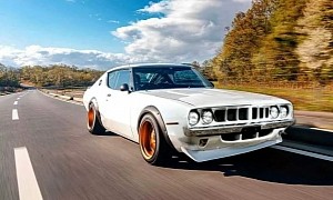 “Kenmeri” 1973 Nissan Skyline GT-R Takes a Crack Dose of 'Cuda to Enjoy the Sights