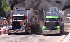 Kenworth W900 Semi Has More Power Than a Bugatti, Breaks Laws of Physics During Drag Race