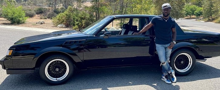 Kevin Hart shows off his latest acquisition, a rare and original 1987 Buick GNX