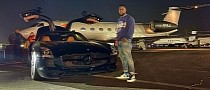 Kevin Hart Flaunts Another Mercedes, This Time, an SLS AMG, Next to Private Jet