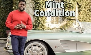 Kevin Hart Shows "Lil Swag" While Posing With His Chevrolet Corvette C1