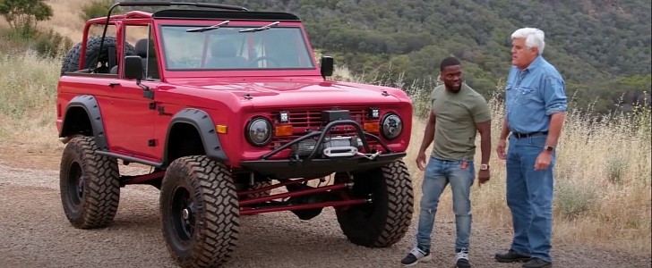 Kevin Hart shows Jay Leno his brand new, 1977 Ford Bronco that he never took off-roading