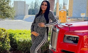 Keyshia Ka'oir Has Casual Photoshoot Showing Her Baby Bump Next to Her Rolls-Royce