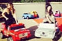 Khloe and Kendal K. Get "New Wheels": Red and Silver G-Wagon Pedal Cars