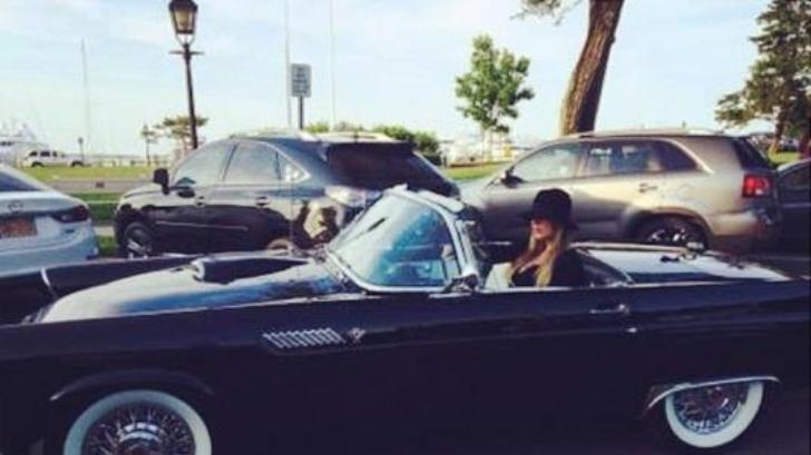 Khloe Kardashian Poses in a 1955 Ford Thunderbird: Didn’t Like The Jeep?