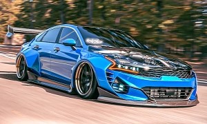 Kia K5 Morphs Into RWD Supercharged V8 Monster to Fight Hellcats for KDM Glory